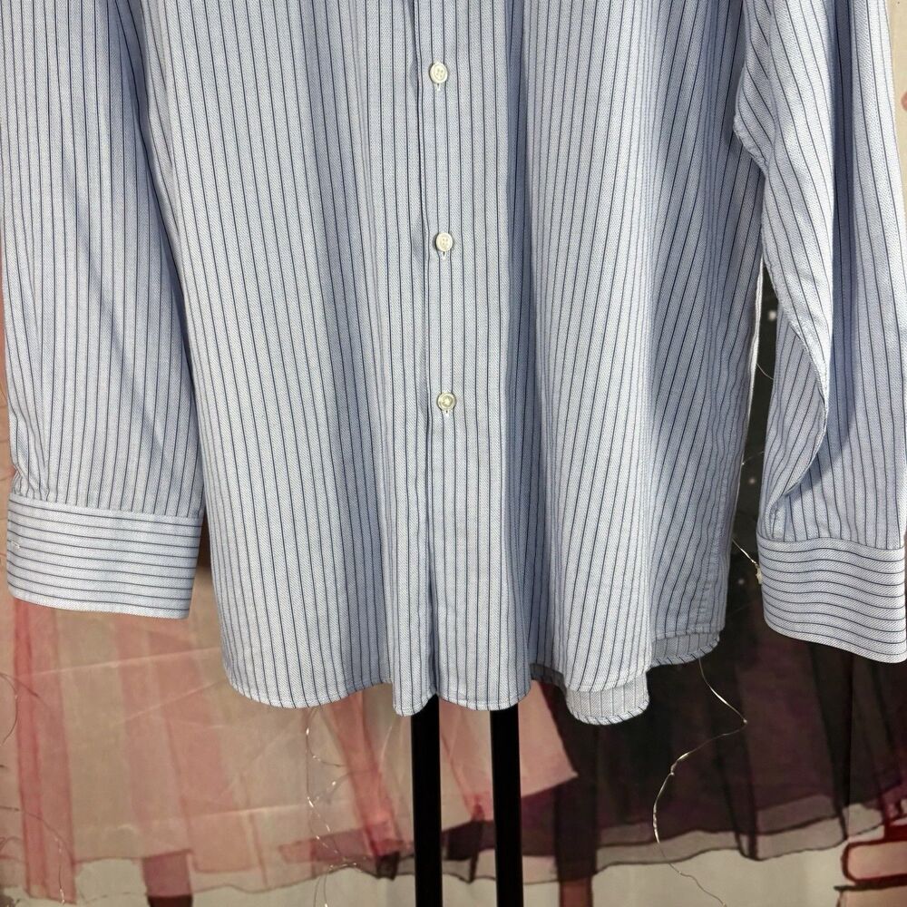 Hugo Boss Men's Striped Long Sleeve Button Up Dress Shirt Size 17–34/35 - Picture 3 of 11